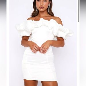 White fox brand new white mini dress with tags